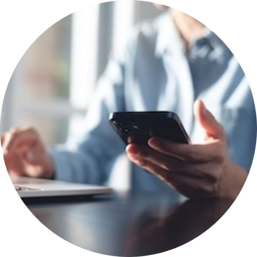 Person holding a smartphone